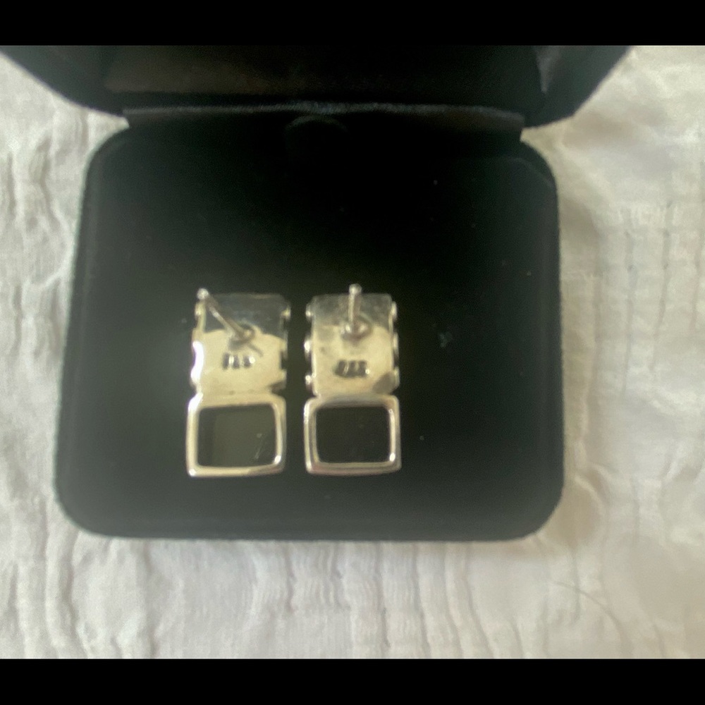 Vintage sterling silver earrings - Picture 2 of 2